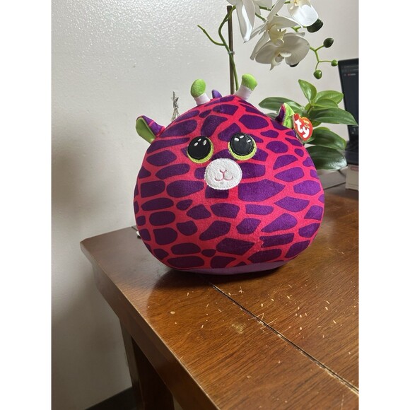 Ty Other - TY Squish A Boos GILBERT THE PINK & PURPLE GIRAFFE 10” Plush STUFFED ANIMAL NEW